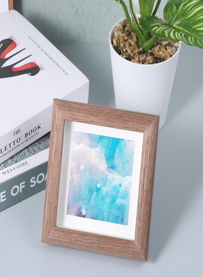 إطار صور صندوق الظل 3.5 × 3.5، إطار صور صغير من الخشب الصلب، صندوق عرض للصور، صناديق تعليق للذكريات، تذكارات رياضية، جوائز، ميداليات، حفلات زفاف، تذاكر وصور - Image 3